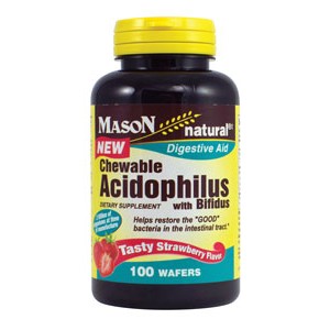 ACIDOPHILUS WITH BIFIDUS CHEWABLE WAFFERS (strawberry flavor)
